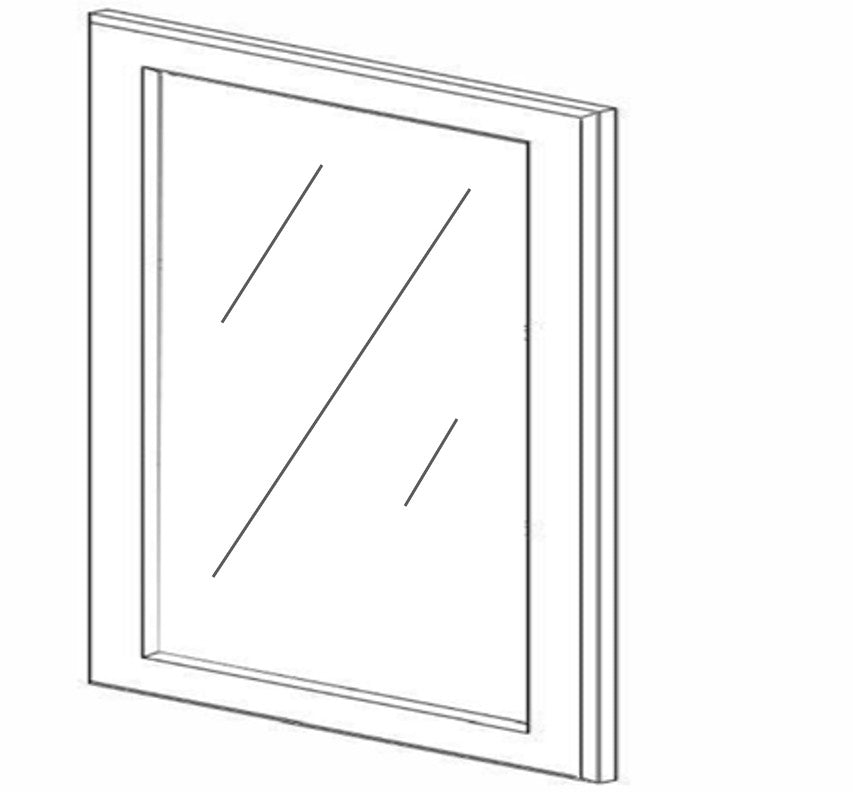 AA-W2112GD Blaze Black Shaker Glass Door