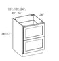 TW-2DB30 Uptown White Shaker Drawer Base Cabinet