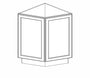 AW-AB24 (Base) Ice White Shaker Angle Base Cabinet