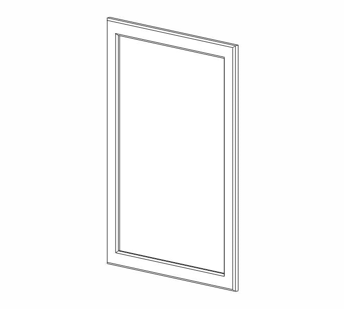 GW-EPW1236D Gramercy White Wall End Door for 36"H