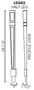 PW-LEG82 Petit White Shaker Decorative Half Leg