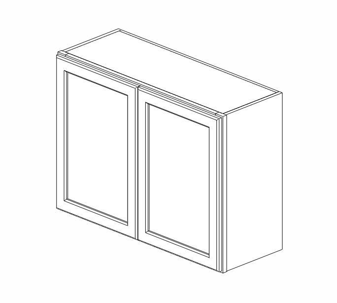 AW-W3324B Ice White Shaker Wall Cabinet