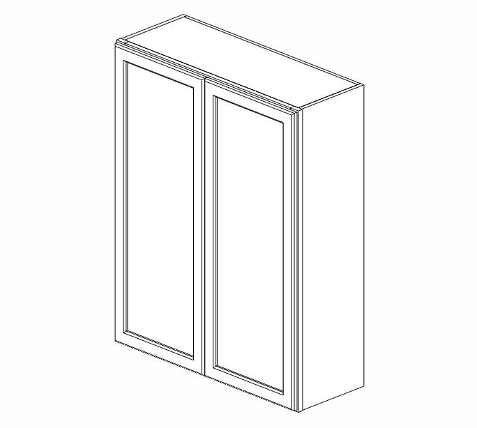 AE-W3342B Estate Brown Shaker Wall Cabinet