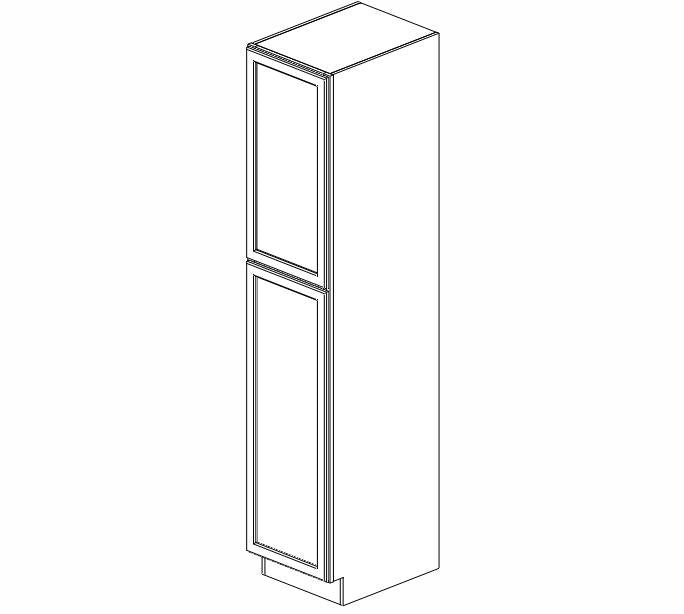 AH-WP1590 Homestead Oak Shaker Wall Pantry Cabinet
