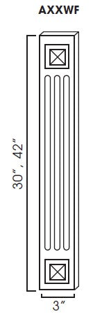 Specification diagram showing decorative wall filler