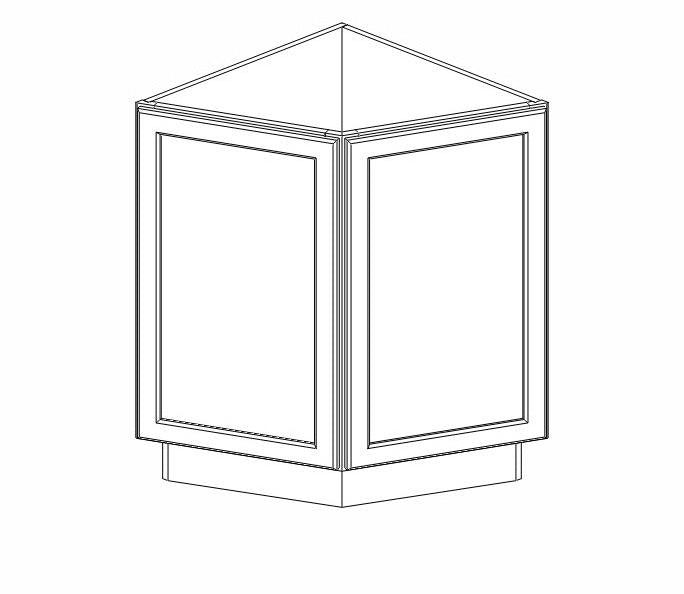 Product image showing angle base cabinet