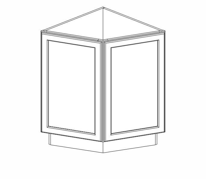 Product image showing angle base cabinet