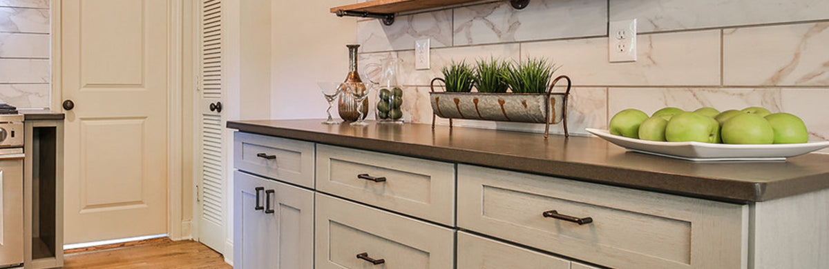 Kitchen scene featuring Nova Light Grey cabinets