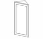 AH-AW36 Homestead Oak Shaker Angle Wall Cabinet