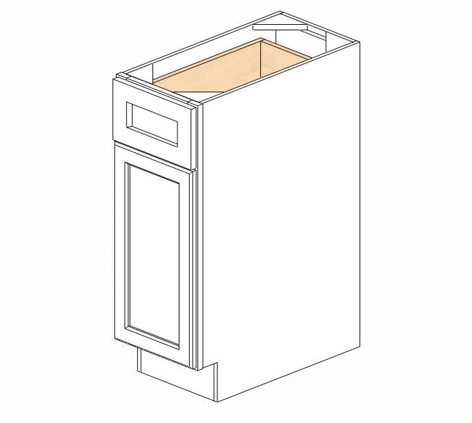 AA-B12 Blaze Black Shaker Base Cabinet