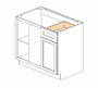 PW-BBLC42/45-39"W Petit White Shaker Blind Base Corner Cabinet