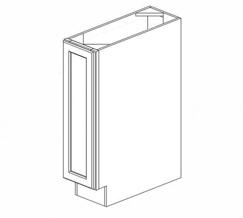 AW-BFP09 Ice White Shaker Base Cabinet w/ Pullout Spice Rack