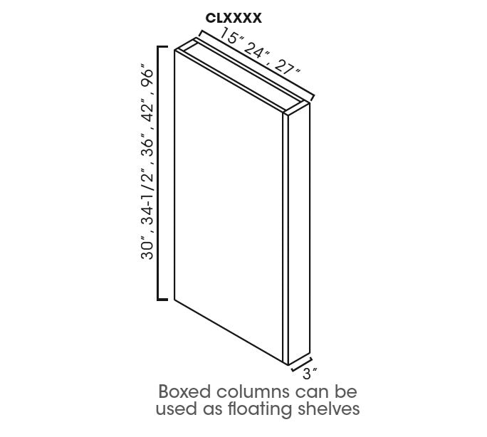 AZ-CLB334-1/2 Champagne Shaker Column Box Base