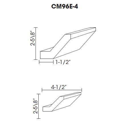 Product image showing crown molding