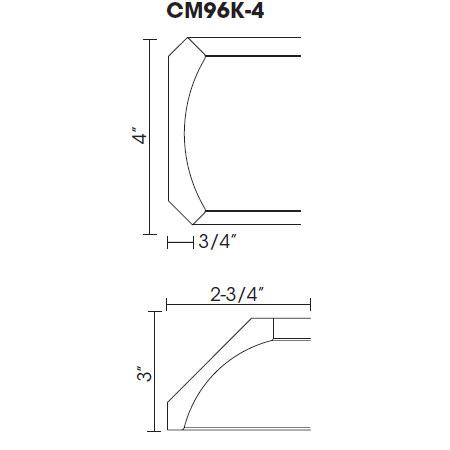 Product image showing crown molding