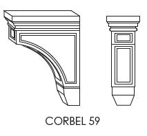 AE-CORBEL59 Estate Brown Shaker Corbel