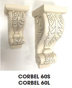 AW-CORBEL60S Ice White White Shaker Corbel* (Special order item, eta 4-5 weeks)