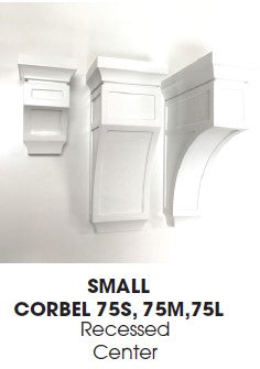 AW-CORBEL75M Ice White Shaker Corbel* (Special order item, eta 4-5 weeks)