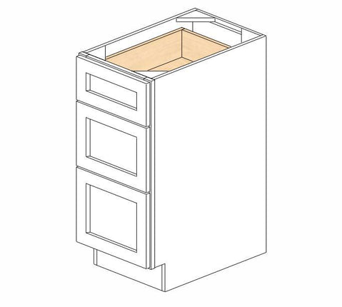 AW-DB15(3) Ice White Shaker Drawer Base Cabinet