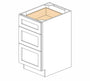 GW-DB18(3) Gramercy White Drawer Base Cabinet