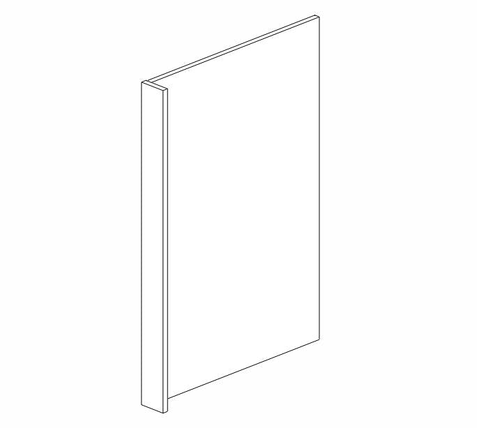 AZ-DWR33412 Champagne Shaker Dishwasher End Panel