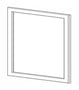 TW-EPW1212D Uptown White Wall End Door for 12"H