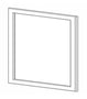 AZ-EPW1212D Champagne Shaker Wall End Door for 12"H