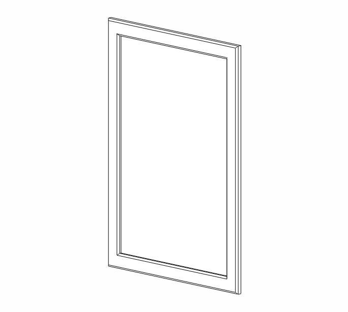 AW-EPW1230D Ice White Shaker Wall End Door for 30"H* (Special order item, eta 4-5 weeks)