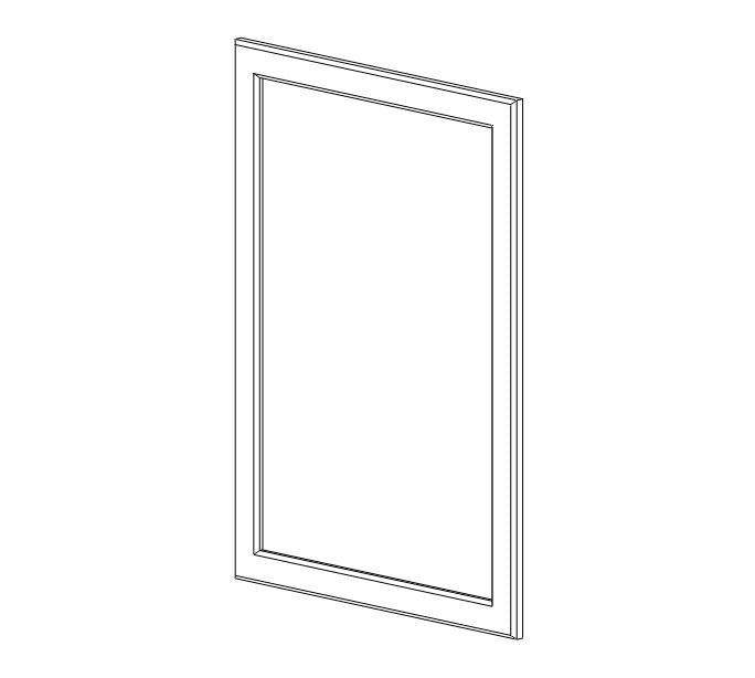 PW-EPW1230D Petit White Shaker Wall End Door for 30"H