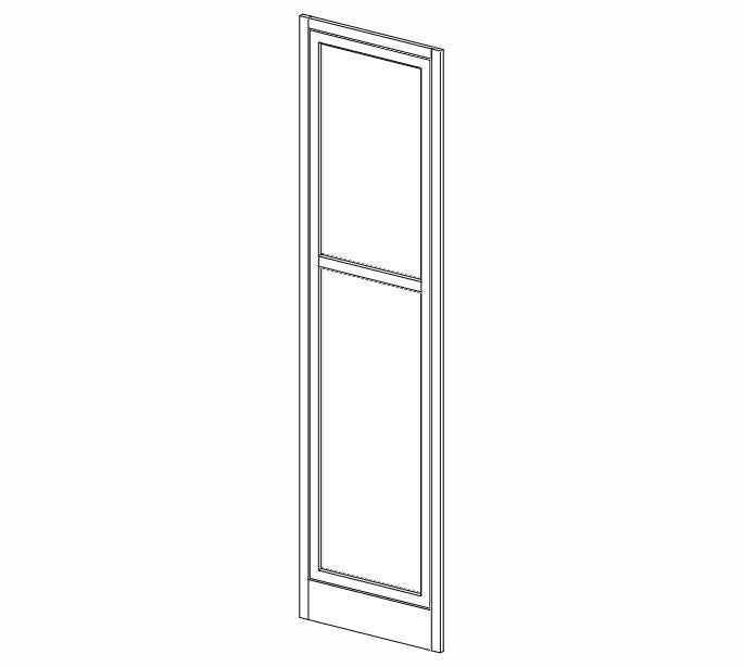 AH-EPWP2496D Homestead Oak Shaker Wall End Doors for 96"H Pantry