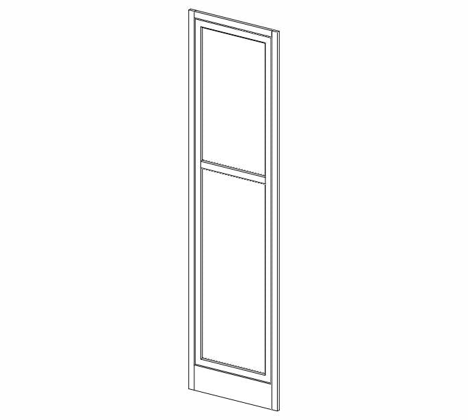 AR-EPWP2496D Woodland Brown Shaker Wall End Doors for 96"H Pantry