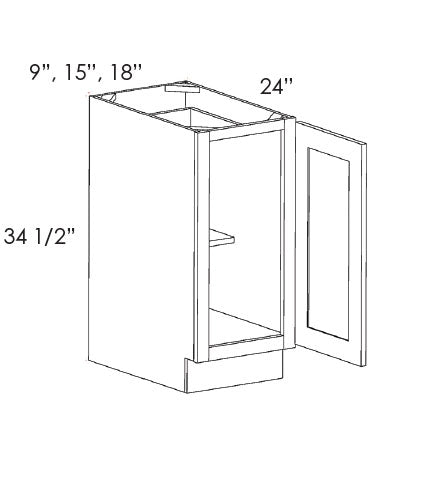 PH-FB12 Petit Oak Base Cabinet