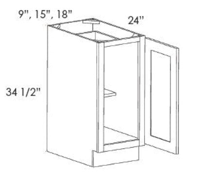 AH-FB12 Homestead Oak Shaker Base Cabinet