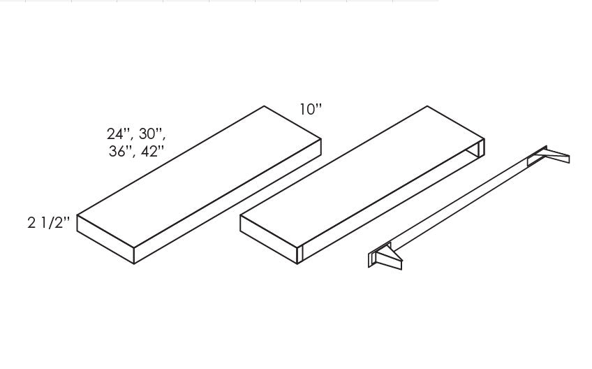 FLS30-White Floating Shelf - White