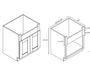 AZ-FSB33B Champagne Shaker Farm Sink Base Cabinet