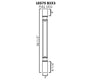 AG-LEG75 B3x3 Greystone Shaker Decorative Leg* (Special order item, eta 4-5 weeks)