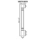 AZ-LEG75 B3x3 Champagne Shaker Decorative Leg