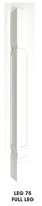 GW-LEG75 B3x3 Gramercy White Decorative Leg