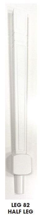 AW-LEG82 Ice White Shaker Decorative Half Leg* (Special order item, eta 4-5 weeks)