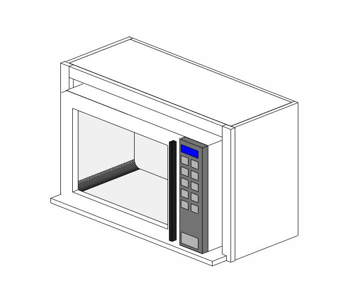 Product image showing microwave oven cabinet