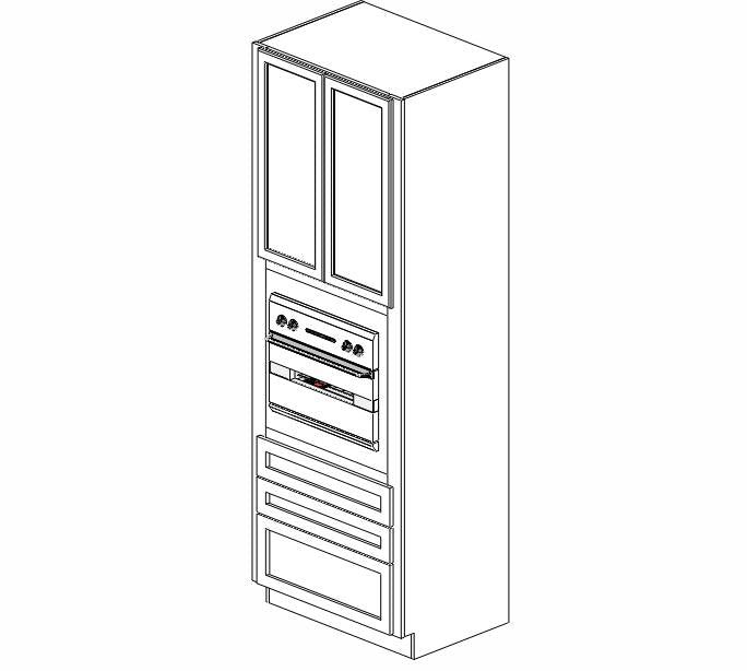 CYOF-OC3396B Country Oak Single Oven Cabinet
