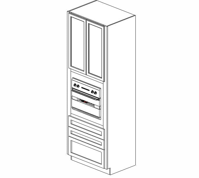 PH-OC3396B Petit Oak Single Oven Cabinet