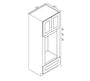 PH-OM3384B Petit Oak Double Oven Cabinet