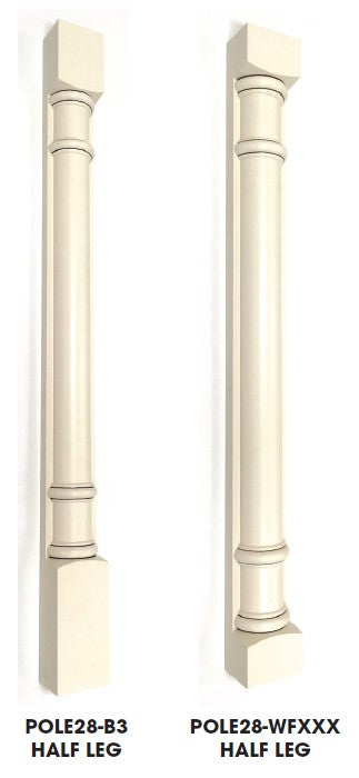 SL-POLE28-W330 Signature Pearl Decorative Half Leg