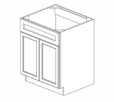 AW-SB24B Ice White Shaker Sink Base Cabinet