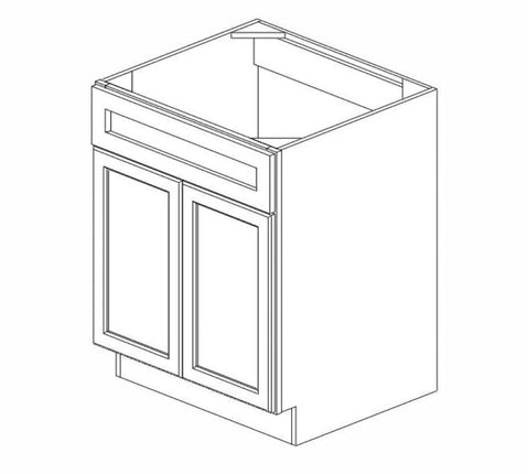 AW-SB30B Ice White Shaker Sink Base Cabinet