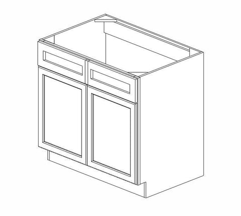 AW-SB36B Ice White Shaker Sink Base Cabinet