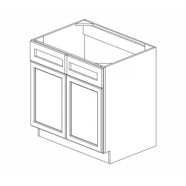 AW-SB42B Ice White Shaker Sink Base Cabinet* (Special order item, eta 4-5 weeks)