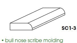 Specification diagram showing scribe molding