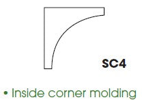 AA-SC4 (ICM) Blaze Black Shaker Inside Corner Molding